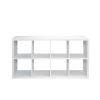 Smart Cube 8-Cube Organizer Storage with Opened Back Shelves; 2 X 4 Cube Bookcase Book Shleves for Home; Office (White)