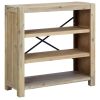 3-Tier Bookcase 31.5"x11.8"x31.5" Solid Wood Acacia