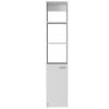 Malaga Linen Cabinet; Two Interior Shelves; Three External Shelves; Single Door -White