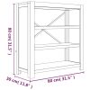 3-Tier Bookcase 31.5"x11.8"x31.5" Solid Wood Acacia