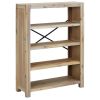 4-Tier Bookcase 31.5"x11.8"x43.3" Solid Wood Acacia