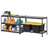 Hart Heavy-Duty 48"W x 2 4"D x 72"H 5-Tier Steel Shelving, Black, 4000 lbs. Capacity