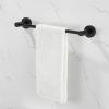 Bathroom Hardware Set; Thicken Space Aluminumm 6 PCS Towel bar Set- Matte Black 24 Inches Wall Mounted