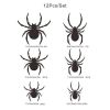 Halloween Decoration Double Maple Vine Solid Black * 2+4 Sticking Hooks+12 Bat Stickers+12 Spider Stickers