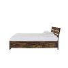 ACME Juvanth Queen Bed WStorage in Rustic Oak & Black Finish 24260Q