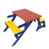 KID'S MULTI-FUNCTIONAL ARM CHAIR;  TABLE+ 2 BENCHES; All-in-one