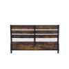 ACME Juvanth Queen Bed WStorage in Rustic Oak & Black Finish 24260Q