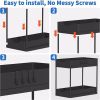 2 Pack Double Sliding Under Sink Organizers and Storage, Two Tier Bathroom Storage and organization, Under Cabinet Organizer with Hooks Hanging , Home