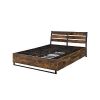 ACME Juvanth Queen Bed WStorage in Rustic Oak & Black Finish 24260Q
