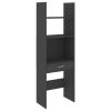 Book Cabinet Gray 23.6"x13.8"x70.9" Engineered Wood