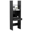 Book Cabinet Gray 23.6"x13.8"x70.9" Engineered Wood
