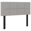 LED Headboard Light Gray 39.4"x2"x30.7"/34.6" Fabric
