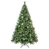 7.4 ft Christmas Tree Decorated with 65 Pine Cones and over 1300 Thicken Tips