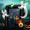 Halloween Outdoor Spoof Tree Monster Ghost Blow Up Yard Decoration W/ Built-In Led Lights