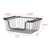 Oceanstar Stackable Metal Wire Storage Basket Set for Pantry, Countertop, Kitchen or Bathroom â€šÃ„Ã¬ Black, Set of 2
