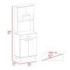 Santa Maria 1-Drawer 1-Shelf Area Pantry with Adjustable Metal Legs Light Oak