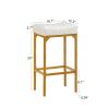 Bar stool set 2PC (White+Golden; 16.1''W*12.2''D*28.7''H)