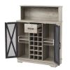 Wine cabinet (Grey; 35.41''W*13.39''D*47.44''H)