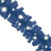 Christmas Garland with LED Lights 66 ft Blue