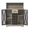 Wine cabinet (Grey; 35.41''W*13.39''D*47.44''H)