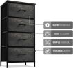Dresser with 4 Faux Wood Drawers - Tall Storage Unit Organizer Tower for Clothes - Bedroom, Hallway, Living Room