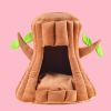 Tree Shaped Pet Cat Home Sleeping Bed Tree, Tent Home Pet Cat Dog Bed Semi-Closed Nest Cushion Tree Shape House Cave Cute Detachable Warm Cave
