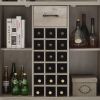 Wine cabinet (Grey; 35.41''W*13.39''D*47.44''H)