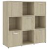 Book Cabinet Sonoma Oak 35.4"x11.8"x35.4" Engineered Wood