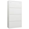 Locker Cabinet White 35.4"x15.7"x70.9" Steel
