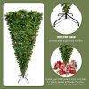 7.4 ft Upside Down Green Christmas Tree Hinged Spruce Full Tree 1500 branch tips