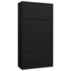 Locker Cabinet Black 35.4"x15.7"x70.9" Steel