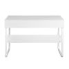 43.3" Rectangular Computer Desk / Writing Desk with Open Storage; White