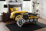 Bruins OFFICIAL NHL "Hexagon" Twin Comforter & Sham Set; 64" x 86"