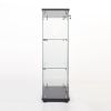 Two-door Glass Display Cabinet 3 Shelves with Door; Floor Standing Curio Bookshelf for Living Room Bedroom Office; 49.49' x 31.77'x 14.37'; Black