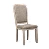 Taupe Upholstered Side Chair (RTA ) - Set of 2 Traditional, Rustic White