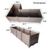 Rectangular Raised Garden Bed Kit Indoor Outdoor Plastic Planter Grow Box for Fresh Vegetables, Herbs, Flowers & Succulents, Brown, 61.41'' x 15.35''