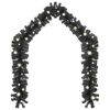 Christmas Garland with LED Lights 66 ft Black