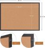 Board2by Cork Board Bulletin Board 36 x 48;  Black Wood Framed 4x3 Corkboard;  Office Board for Wall Cork;  Large Wall Mounted Notice Pin Board with 1