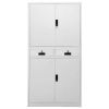 Office Cabinet Light Gray 35.4"x15.7"x70.9" Steel