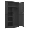 Locker Cabinet Anthracite 35.4"x15.7"x70.9" Steel