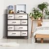 Bedroom 8 Drawer Fabric Dressing Table - Portable Vertical Wardrobe