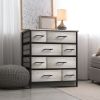 Bedroom 8 Drawer Fabric Dressing Table - Portable Vertical Wardrobe