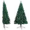 Artificial Half Christmas Tree with Stand Green 6 ft PVC