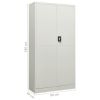 Locker Cabinet Light Gray 35.4"x15.7"x70.9" Steel
