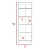 Multistorage Pantry abinet; Five Shelves; Double Door Cabinet -Pearl