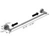 16-27 Inches Adjustable Expandable Towel Bar for Bathroom Kitchen Thicken Space Aluminum Wall Mount Gun Grey