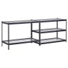 Hart Heavy-Duty 48"W x 2 4"D x 72"H 5-Tier Steel Shelving, Black, 4000 lbs. Capacity