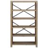 5-Tier Bookcase 31.5"x11.8"x55.1" Solid Wood Acacia