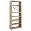 7-Tier Bookcase 31.5"x11.8"x78.7" Solid Wood Acacia