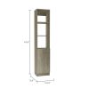 Malaga Linen Cabinet; Two Interior Shelves; Three External Shelves; Single Door -Pine
